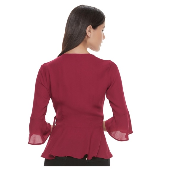 Candie's Tops Candies Juniors Bell Sleeve Wrap Top L Poshmark